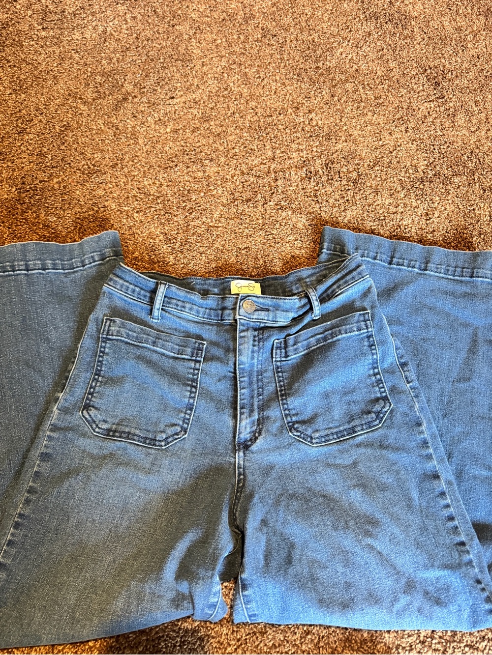 Jessica Simpson Blue Denim Cropped Jeans
